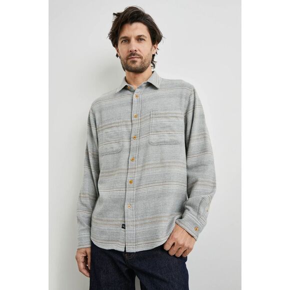Rails Other - NWT Rails Men's Gray Striped Ivan Button Down shirt Grey Serape Large